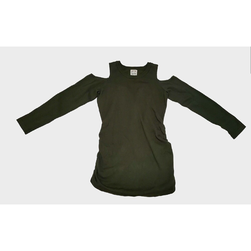 Hippie Rose Open Shoulder Sweater Dark Army Green Small Excellent